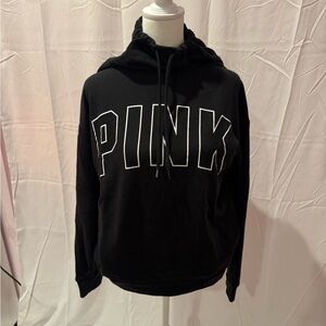 PINK black mock neck sweatshirt. Size small